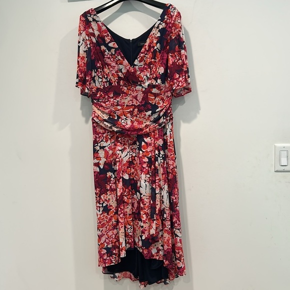 R&M Richards 7316 High Low Short Sleeve Print Dress - Picture 11 of 11